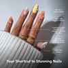 Glamnetic Press On Nails – Short Oval, Velvet Fake Nails 30 Pc Full Kit(3O – Sunset Tide)