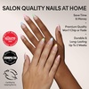 Glamnetic Press On Nails – Short Oval, Velvet Fake Nails 30 Pc Full Kit(3T – Confetti)