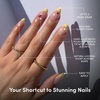 Glamnetic Press On Nails – Short Oval, Velvet Fake Nails 30 Pc Full Kit(3X – Lady Luck)
