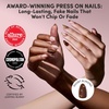 Glamnetic Press On Nails – Short Oval, Velvet Fake Nails 30 Pc Full Kit(3Y – Sunbaked)
