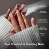 Glamnetic Press On Nails – Short Oval, Velvet Fake Nails 30 Pc Full Kit(3Y – Sunbaked)