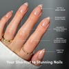 Glamnetic Press On Nails – Short Oval, Velvet Fake Nails 30 Pc Full Kit(3Z – Not Your Cinder-Ella)