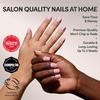 Glamnetic Press On Nails – Short Oval, Velvet Fake Nails 30 Pc Full Kit(4D – Sugar Bb)