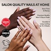 Glamnetic Press On Nails – Short Round, Glossy Fake Nails 30 Pc Full Kit(1C – Soft Girl)