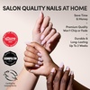 Glamnetic Press On Nails – Short Round, Glossy Fake Nails 30 Pc Full Kit(1D – Pink Blush)