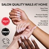 Glamnetic Press On Nails – Short Round, Glossy Fake Nails 30 Pc Full Kit(1E – Blush Blanket)