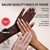 Glamnetic Press On Nails – Short Round, Glossy Fake Nails 30 Pc Full Kit(1F – Sugar Doll)