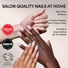 Glamnetic Press On Nails – Short Round, Glossy Fake Nails 30 Pc Full Kit(1G – Blush Dream)