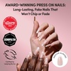 Glamnetic Press On Nails – Short Round, Glossy Fake Nails 30 Pc Full Kit(2C – Mother Pearl)