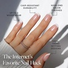 Glamnetic Press On Nails – Short Round, Glossy Fake Nails 30 Pc Full Kit(2D – She’s A Pearl)