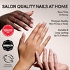Glamnetic Press On Nails – Short Round, Glossy Fake Nails 30 Pc Full Kit(2D – She’s A Pearl)