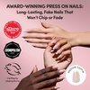 Glamnetic Press On Nails – Short Round, Glossy Fake Nails 30 Pc Full Kit(2E – Pearl Glaze)