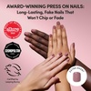 Glamnetic Press On Nails – Short Round, Glossy Fake Nails 30 Pc Full Kit(3A – Mauve Cutie)