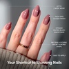 Glamnetic Press On Nails – Short Round, Glossy Fake Nails 30 Pc Full Kit(3B – Mauve Obsession)