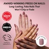 Glamnetic Press On Nails – Short Round, Glossy Fake Nails 30 Pc Full Kit(3C – Mauve On)