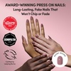 Glamnetic Press On Nails – Short Round, Glossy Fake Nails 30 Pc Full Kit(3F – Mauve Mood)