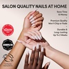 Glamnetic Press On Nails – Short Round, Glossy Fake Nails 30 Pc Full Kit(4C – Clouded)