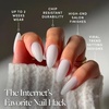 Glamnetic Press On Nails – Short Round, Glossy Fake Nails 30 Pc Full Kit(4C – Clouded)