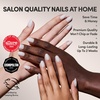 Glamnetic Press On Nails – Short Round, Glossy Fake Nails 30 Pc Full Kit(4E – Clean Girl)