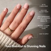 Glamnetic Press On Nails – Short Round, Glossy Fake Nails 30 Pc Full Kit(5A – Quiet Luxury)