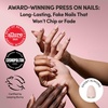 Glamnetic Press On Nails – Short Round, Glossy Fake Nails 30 Pc Full Kit(5B – Goal Chaser)