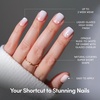 Glamnetic Press On Nails – Short Round, Glossy Fake Nails 30 Pc Full Kit(6A – Soft Whip)