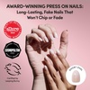 Glamnetic Press On Nails – Short Round, Glossy Fake Nails 30 Pc Full Kit(6B – Crystal Glaze)