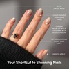 Glamnetic Press On Nails – Short Round, Glossy Fake Nails 30 Pc Full Kit(6B – Crystal Glaze)