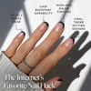 Glamnetic Press On Nails – Short Round, Glossy Fake Nails 30 Pc Full Kit(7B – Squid Ink)