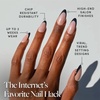 Glamnetic Press On Nails – Short Round, Glossy Fake Nails 30 Pc Full Kit(7F – Black Truffle)