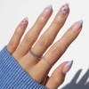 Glamnetic Press On Nails – Short Almond, Glossy Fake Nails 30 Pc Full Kit(1D – Bluebelle)