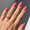 Glamnetic Press On Nails – Short Almond, Glossy Fake Nails 30 Pc Full Kit(1E – Flamingo Pink)