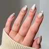 Glamnetic Press On Nails – Short Almond, Glossy Fake Nails 30 Pc Full Kit(1F – Sanded)