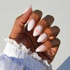 Glamnetic Press On Nails – Short Almond, Glossy Fake Nails 30 Pc Full Kit(1M – Fleur Amour)