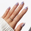 Glamnetic Press On Nails – Short Almond, Glossy Fake Nails 30 Pc Full Kit(1U – Sky Berry)
