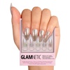 Glamnetic Press On Nails – Short Almond, Matte Fake Nails 30 Pc Full Kit(2U – Stardust)