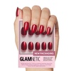 Glamnetic Press On Nails – Short Almond, Matte Fake Nails 30 Pc Full Kit(Cherry Glaze)