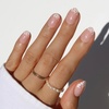 Glamnetic Press On Nails – Short Almond, Velvet Fake Nails 30 Pc Full Kit(1A – Love Preserved)