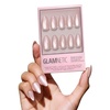 Glamnetic Press On Nails – Short Almond, Velvet Fake Nails 30 Pc Full Kit(2B – The Vow)
