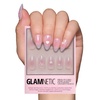 Glamnetic Press On Nails – Short Almond, Velvet Fake Nails 30 Pc Full Kit(2C – Lovers Knot)