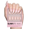 Glamnetic Press On Nails – Short Almond, Velvet Fake Nails 30 Pc Full Kit(2D – Honeymoon)