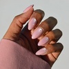Glamnetic Press On Nails – Short Almond, Velvet Fake Nails 30 Pc Full Kit(2K – Pearl Me Softly)