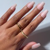 Gold Goals - Nude Reverse French Tip