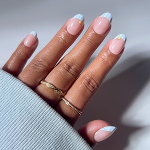 Glamnetic Press On Nails – Short Almond, Glossy Fake Nails 30 Pc Full Kit(2K – Summer Fresco)