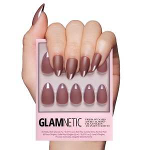 Glamnetic Press On Nails – Short Almond, Glossy Fake Nails 30 Pc Full Kit(Terra)